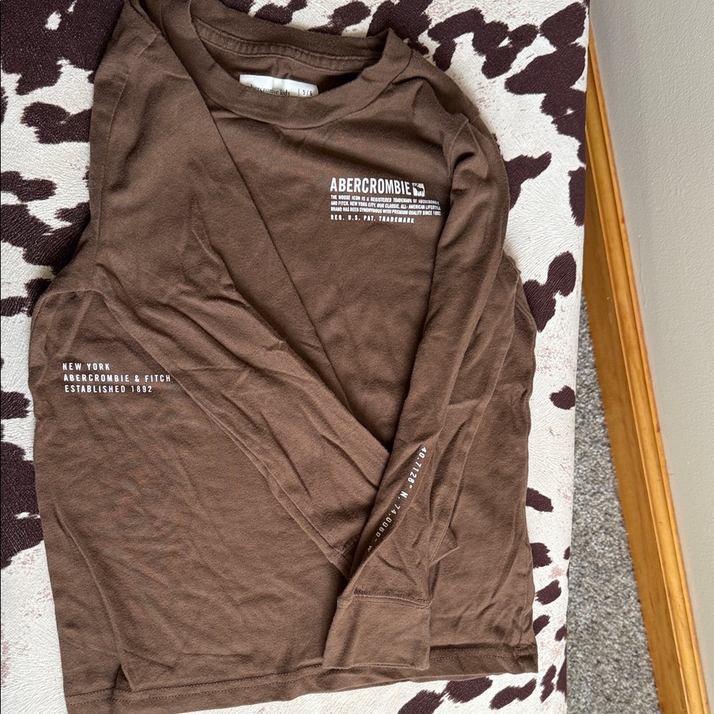 Abercrombie & Fitch Kids Brown Long Sleeve Tee